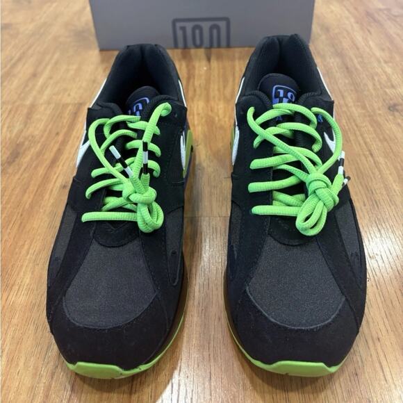 Nike Air Max 180 QS Black/White-Action Green Joker Shoes FZ3058-001 men’s 12 - Picture 2 of 4